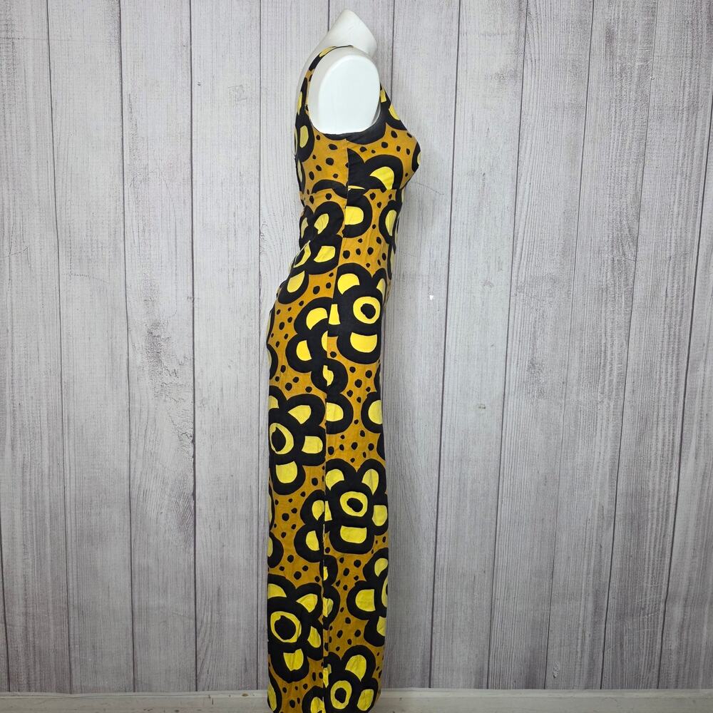 Vintage 60s Miss Elaine Mod Floral Wide Leg Jumpsuit ILGWU USA, sz Small - Picture 3 of 8